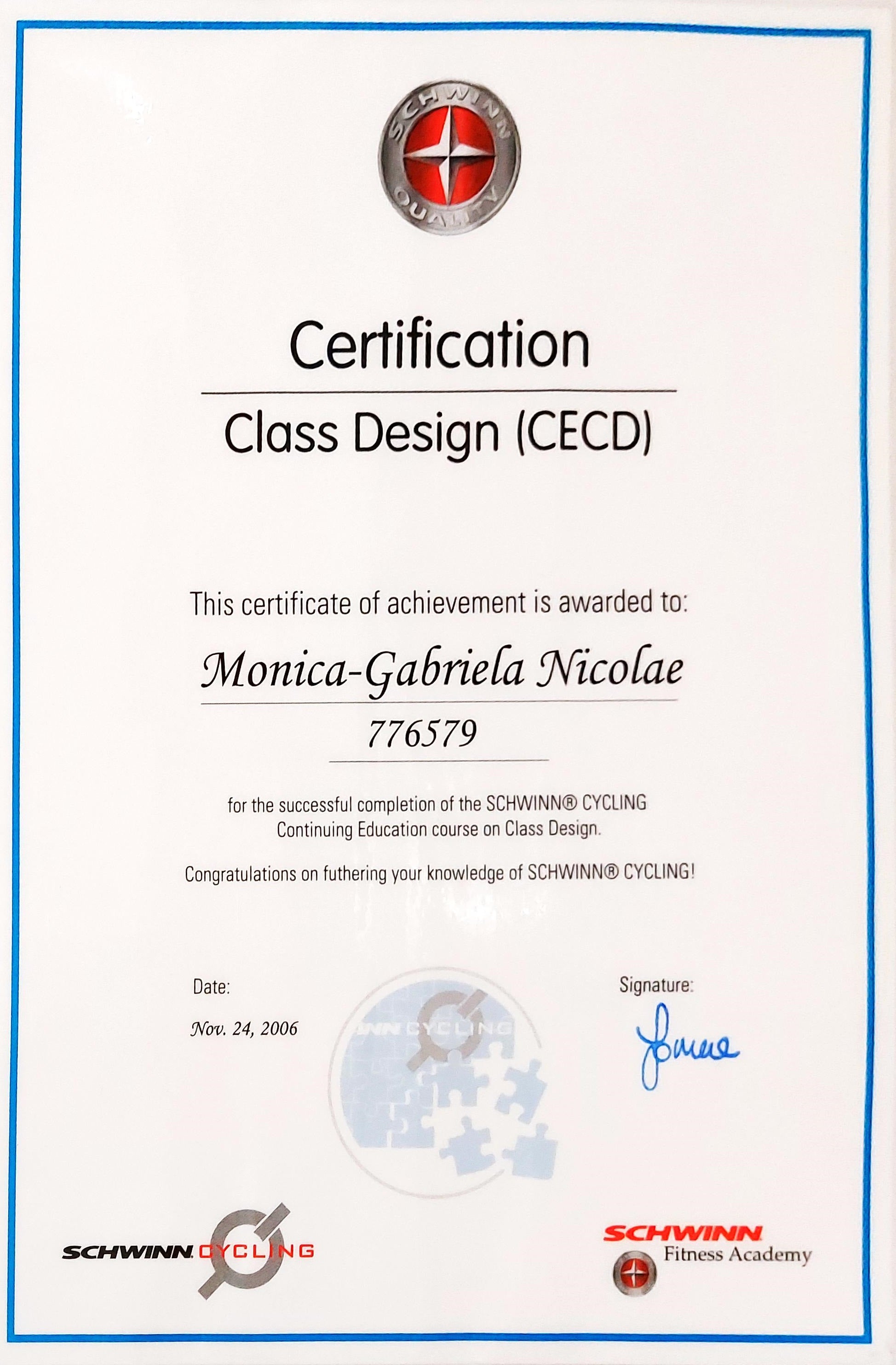 2006 Nov  Schwinn Class Design.jpg